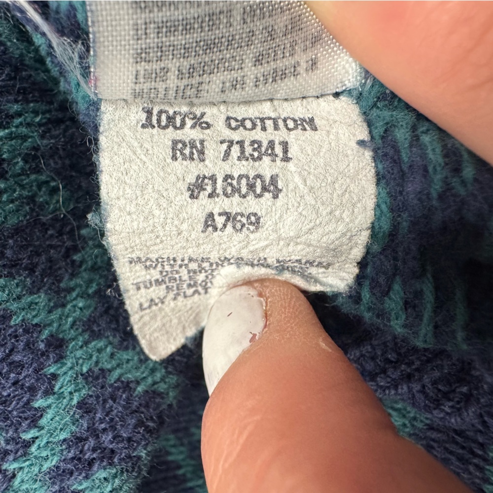 LL Bean Vintage 100% Cotton Sweater Size Large - Picture 7 of 8